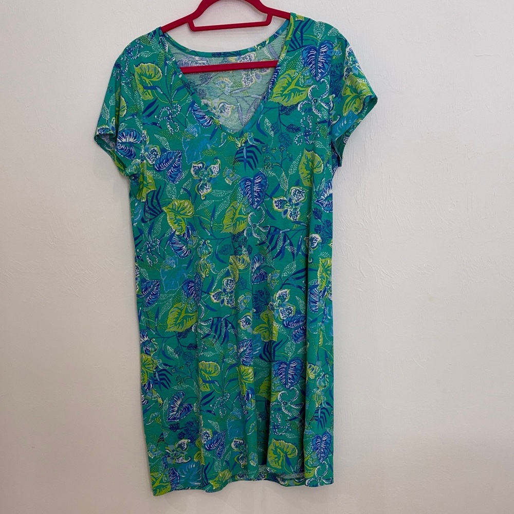 Lilly Pulitzer Green and Blue Floral Dress